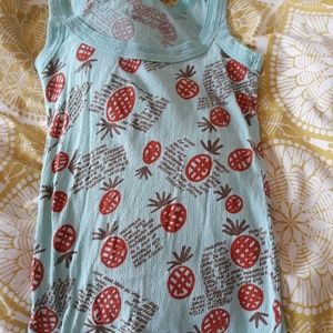 FREE PEOPLE TURQUOISE PINEAPPLE TANK. SZ SMALL